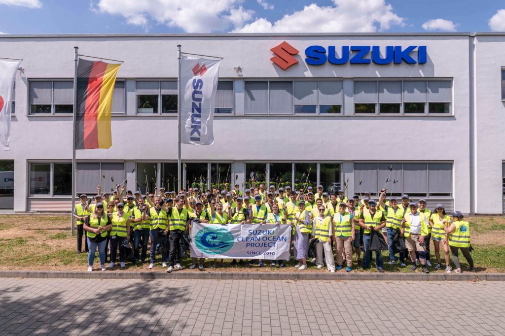 Suzuki macht sauber: „Clean-Up the World Day” am Firmenstandort in Bensheim